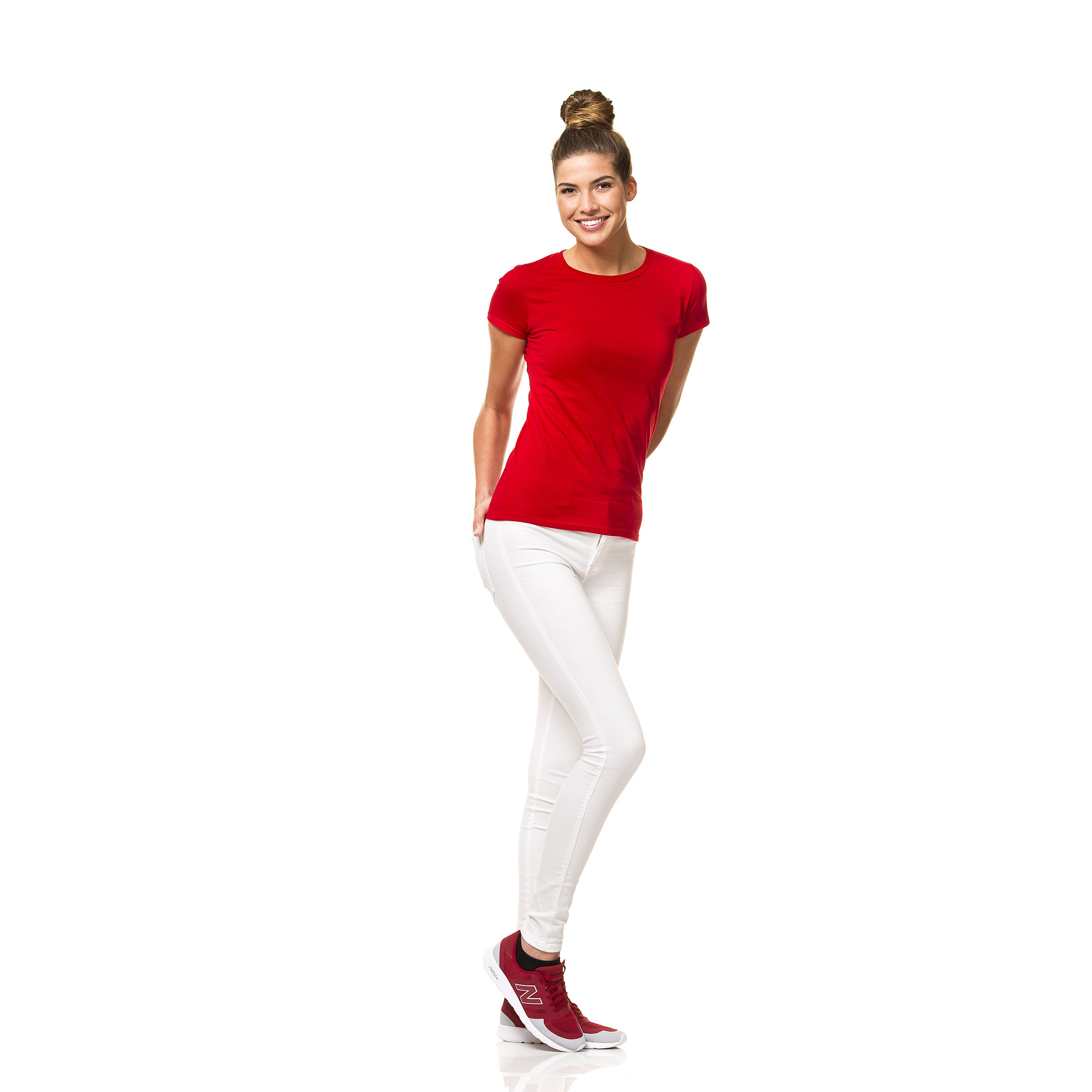 Blank - Lady Fitted Organic - T-shirts - Red