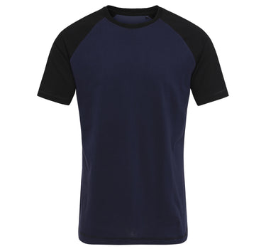 Blank Raglan T-shirt Blue Navy Black Blå Sort ST320