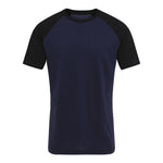 Blank Raglan T-shirt Blue Navy Black Blå Sort ST320