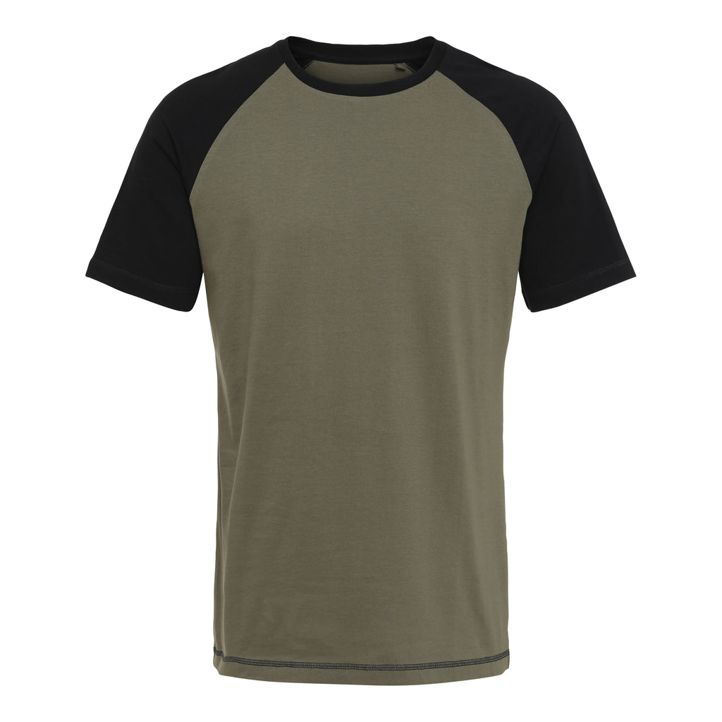 Blank Raglan T-shirt New Army Black Grøn Sort ST320