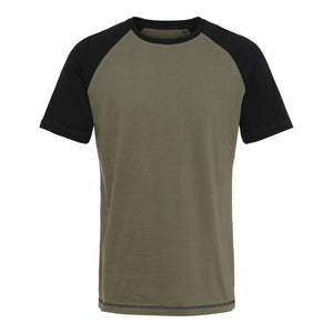 Blank Raglan T-shirt New Army Black Grøn Sort ST320