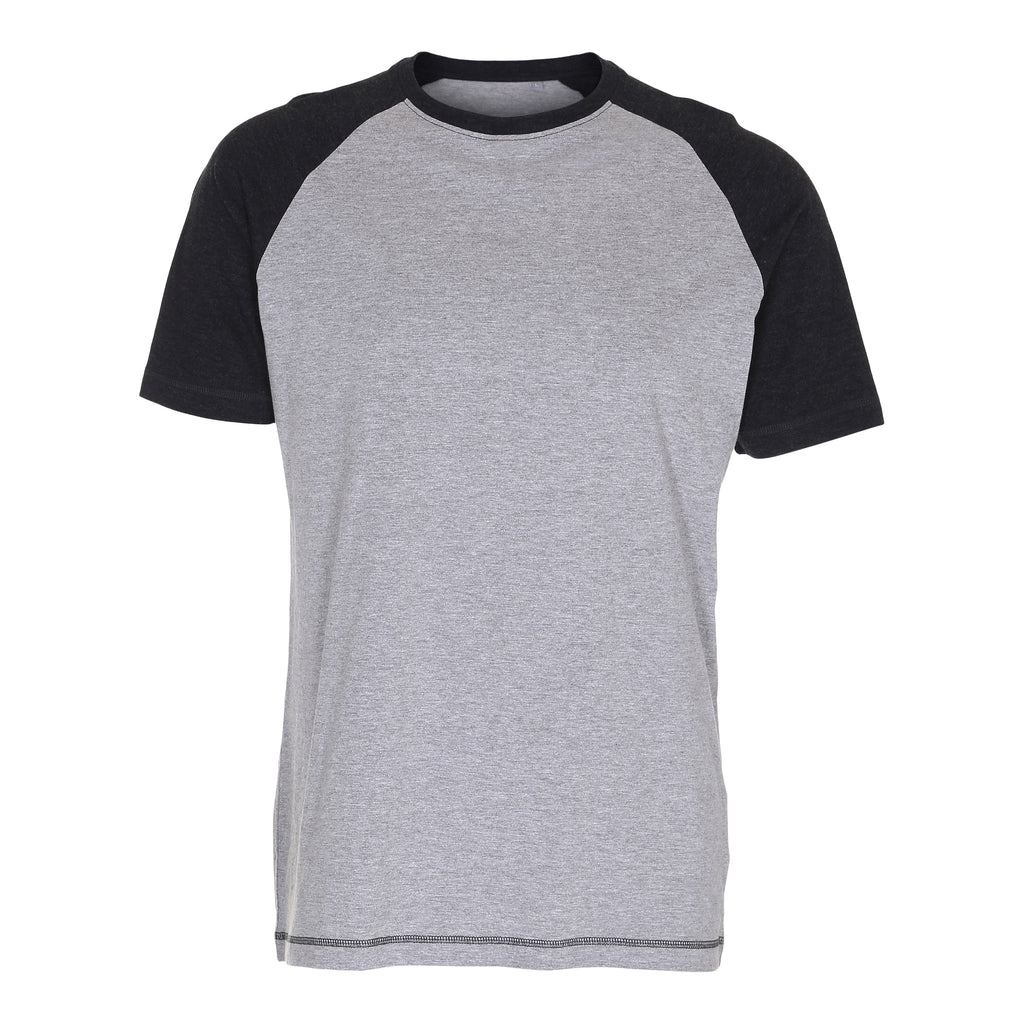 Blank Raglan T-shirt Oxford Grey Heather black Grå Sort ST320