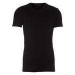 Blank One By One V-neck T-shirt Black Sort ST604