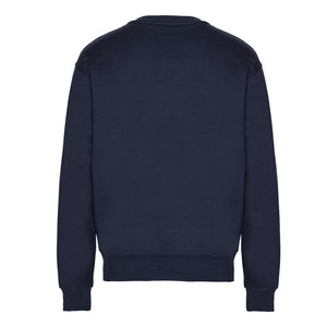 Blank Heavy Crew Neck Organic Crew neck Blue Navy Blå ST705