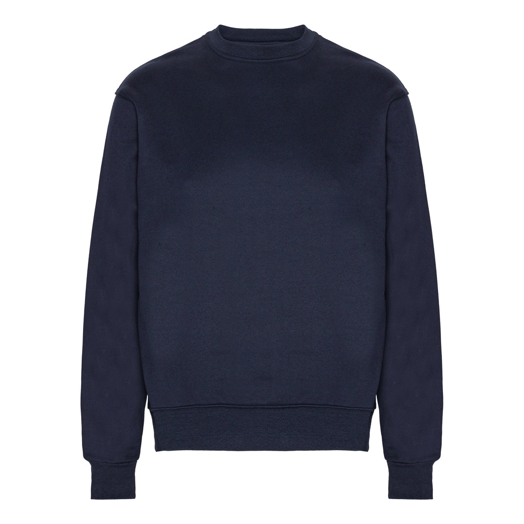 Blank Heavy Crew Neck Organic Crew neck Blue Navy Blå ST705