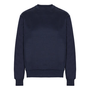 Blank Heavy Crew Neck Organic Crew neck Blue Navy Blå ST705