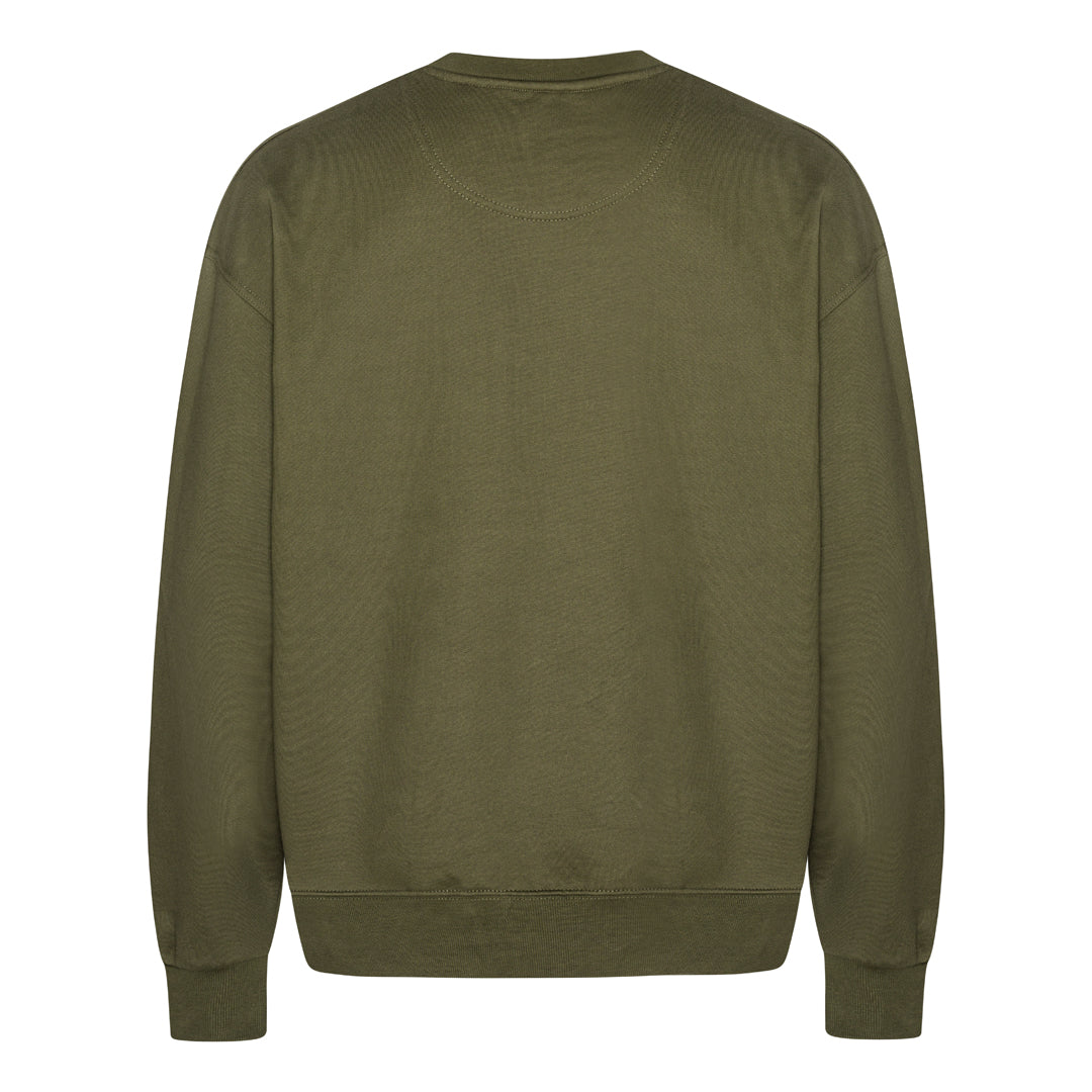 Blank Heavy Crew Neck Organic Crew neck New Army Grøn ST705