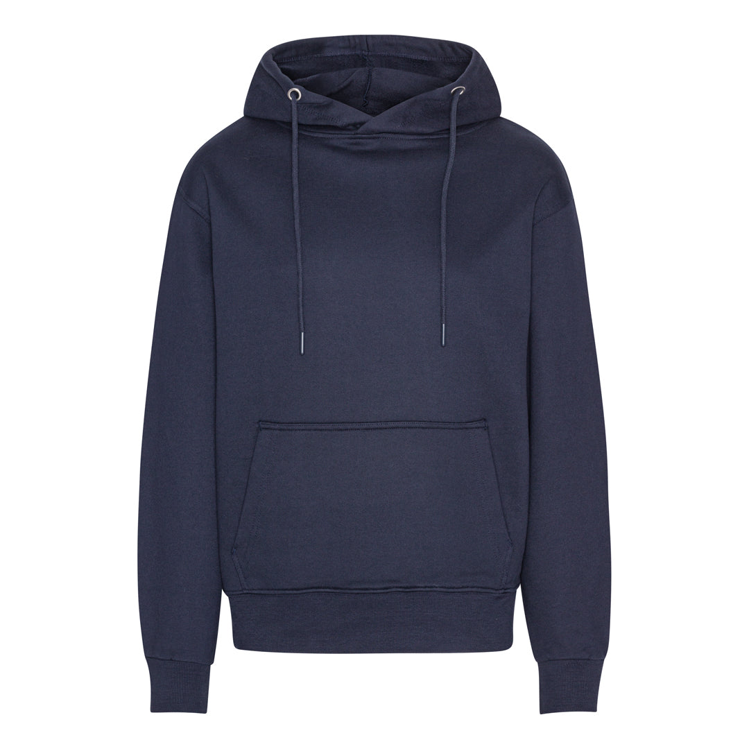 Blank Heavy Hooded Organic Hoodie Blue Navy Blå ST715