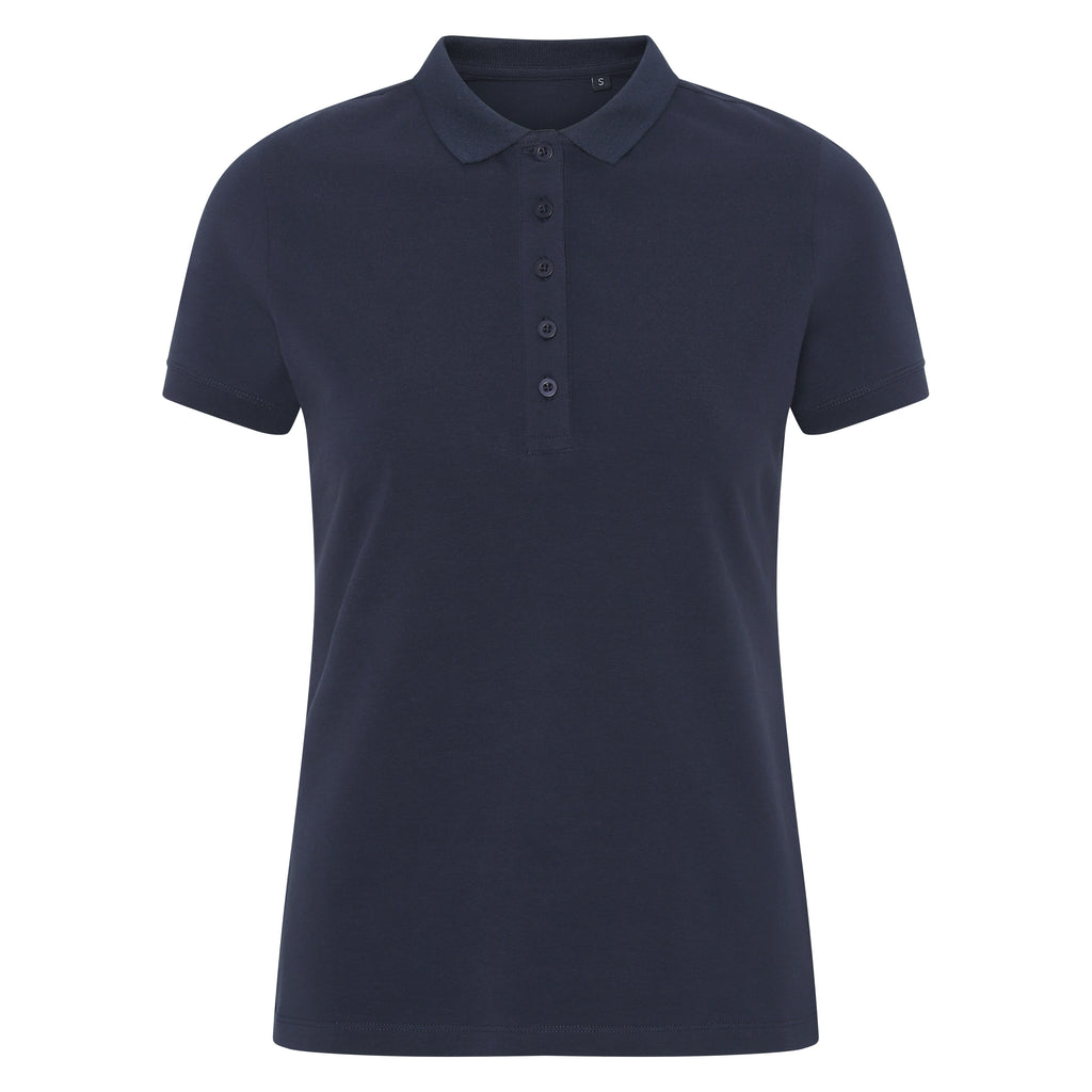 Blank Lady Shape Polo T-shirt Blue Navy Blå ST814