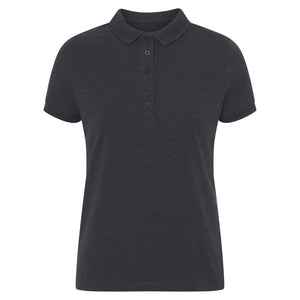 Blank Lady Shape Polo T-shirt Heather Black Sort ST814