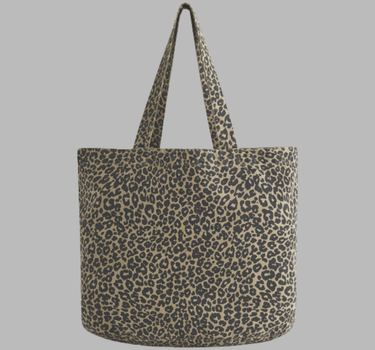 Westford Mill - Leopard Print Canvas Shopper - Skuldertaske / Shopper - WM335 - Med Eget Logo