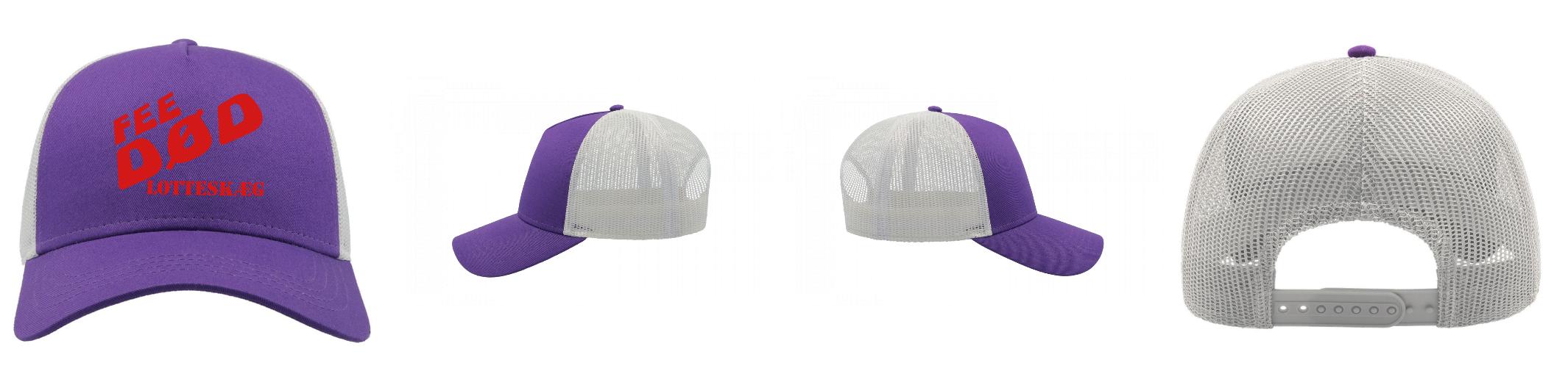 Atlantis - Rapper Cotton Cap - Trucker/Snapback - Purple/White