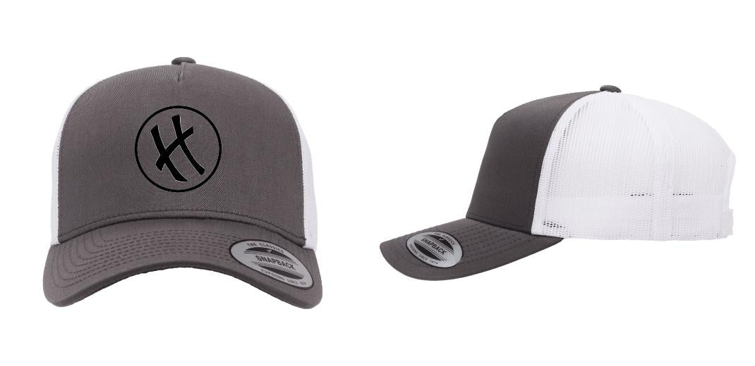 Yupoong - Trucker 5 Panel - Snapback - Dark Grey/White