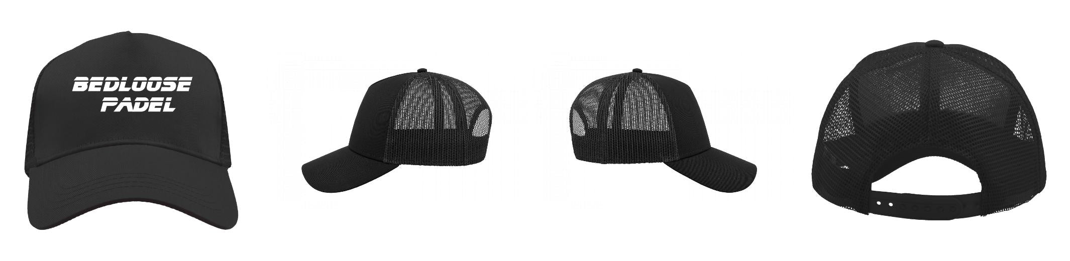 Atlantis - Rapper Cotton Cap - Trucker/Snapback - Black/Black