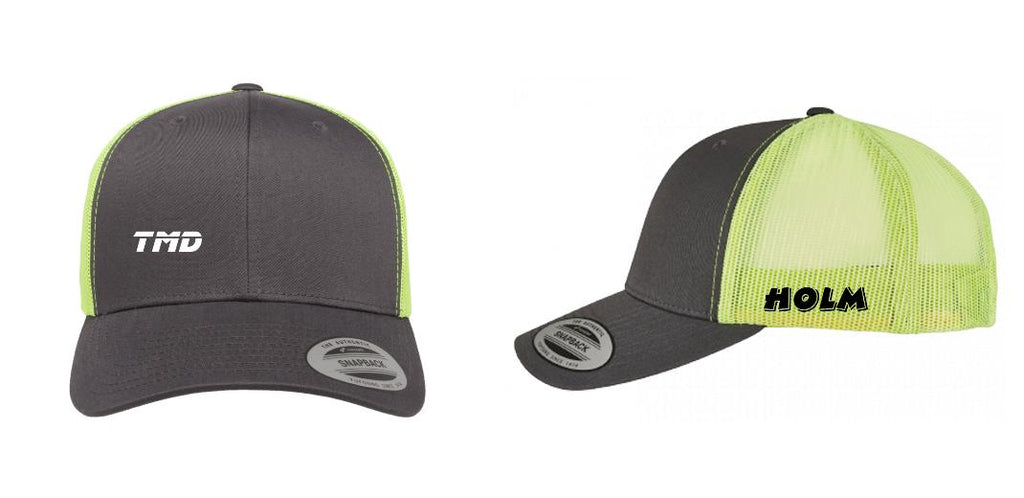 Yupoong - Trucker 6 Panel - Snapback - Charcoal/Neon Green