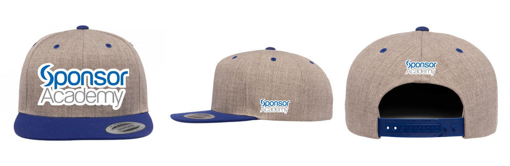 Yupoong - Classic - Snapback - Heather Grey/Royal Blue