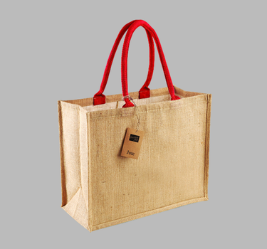 Westford Mill - Jute Classic Shopper - Jute Shopper - WM407 - Med Eget Logo