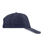 Myrtle Beach 5 Panel Promo Sandwich Cap Adjustable Navy White Blå Hvid MB6552