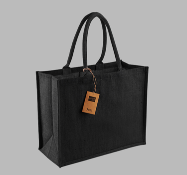 Westford Mill - Jute Classic Shopper - Jute Shopper - WM407 - Med Eget Logo