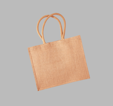 Westford Mill - Jute Classic Shopper - Jute Shopper - WM407 - Med Eget Logo