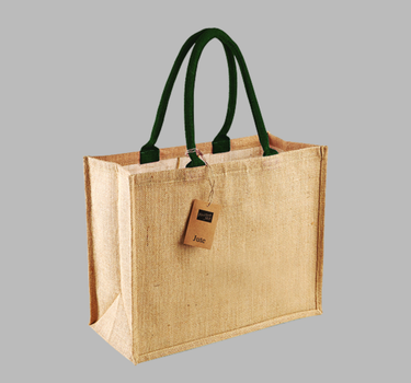 Westford Mill - Jute Classic Shopper - Jute Shopper - WM407 - Med Eget Logo