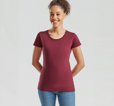 Fruit of the Loom - Ladies Iconic 195 T - T-Shirt Med Eget Logo - F186