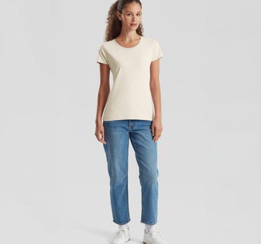 Fruit of the Loom - Ladies Iconic 195 T - T-Shirt Med Eget Logo - F186