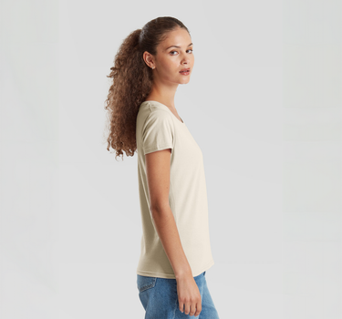 Fruit of the Loom - Ladies Iconic 195 T - T-Shirt Med Eget Logo - F186