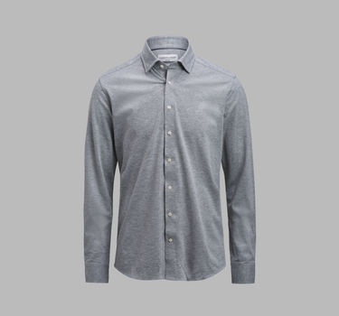 J.Harvest & Frost - IB135 Pique Knit Slim - Langærmet - 2913502