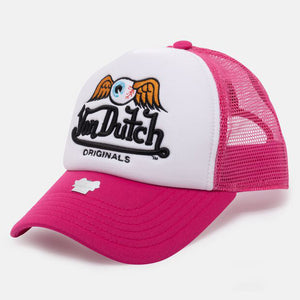 Von Dutch Baker Trucker Snapback White Pink Hvid Lyserød 7030467