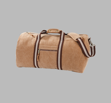 Quadra - Vintage Canvas Holdall -  Rejsetaske - QD613 - Med Eget Logo