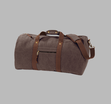 Quadra - Vintage Canvas Holdall -  Rejsetaske - QD613 - Med Eget Logo