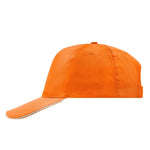 Myrtle Beach 5 Panel Promo Sandwich Cap Adjustable Orange White Hvid MB6552