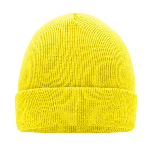 Myrtel Beach Knitted Beanie Yellow Gul 7500