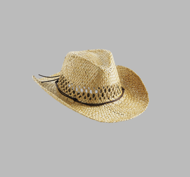 Beechfield - Straw Cowboy Hat - Stråhat - CB735