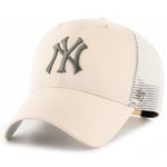 47 Brand NY Yankees Branson Trucker Snapback Natural Grey Beige Grå B-BRANS17CTP-NTI 