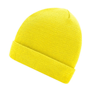 Myrtel Beach Knitted Beanie Yellow Gul 7500