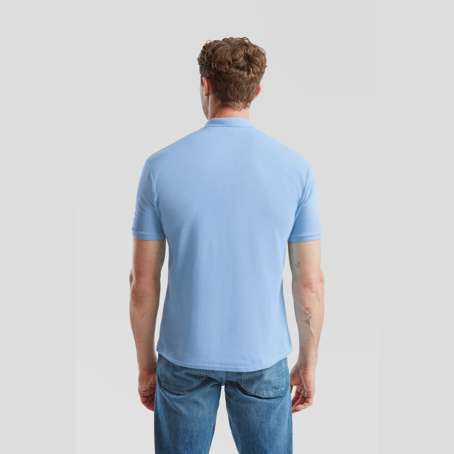 Fruit of the Loom Piqué Polo T-Shirt Sky Blue Blå F502