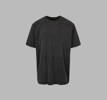 Build Your Brand - Acid Washed Heavy Oversize Tee - T-shirt - BY189 - Med Eget Logo