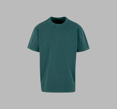 Build Your Brand - Acid Washed Heavy Oversize Tee - T-shirt - BY189 - Med Eget Logo