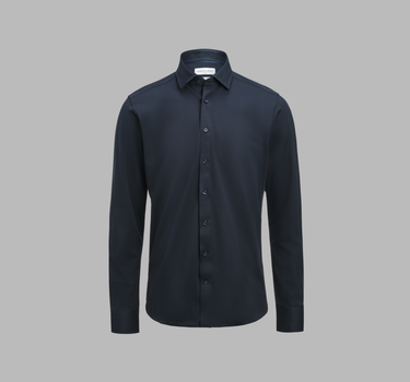 J.Harvest & Frost - IB135 Pique Knit Slim - Langærmet - 2913502
