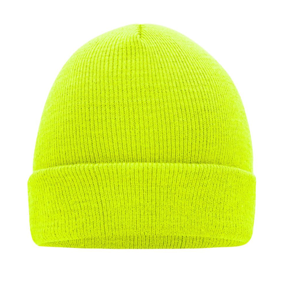 Myrtel Beach Knitted Beanie Bright Yellow Gul 7500