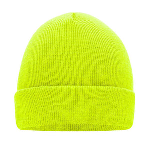 Myrtel Beach Knitted Beanie Bright Yellow Gul 7500