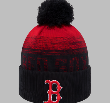New Era MLB Boston Red Sox Bobble Sport Beanie Pom Hue Dark Navy Red Blå Rød 80536113