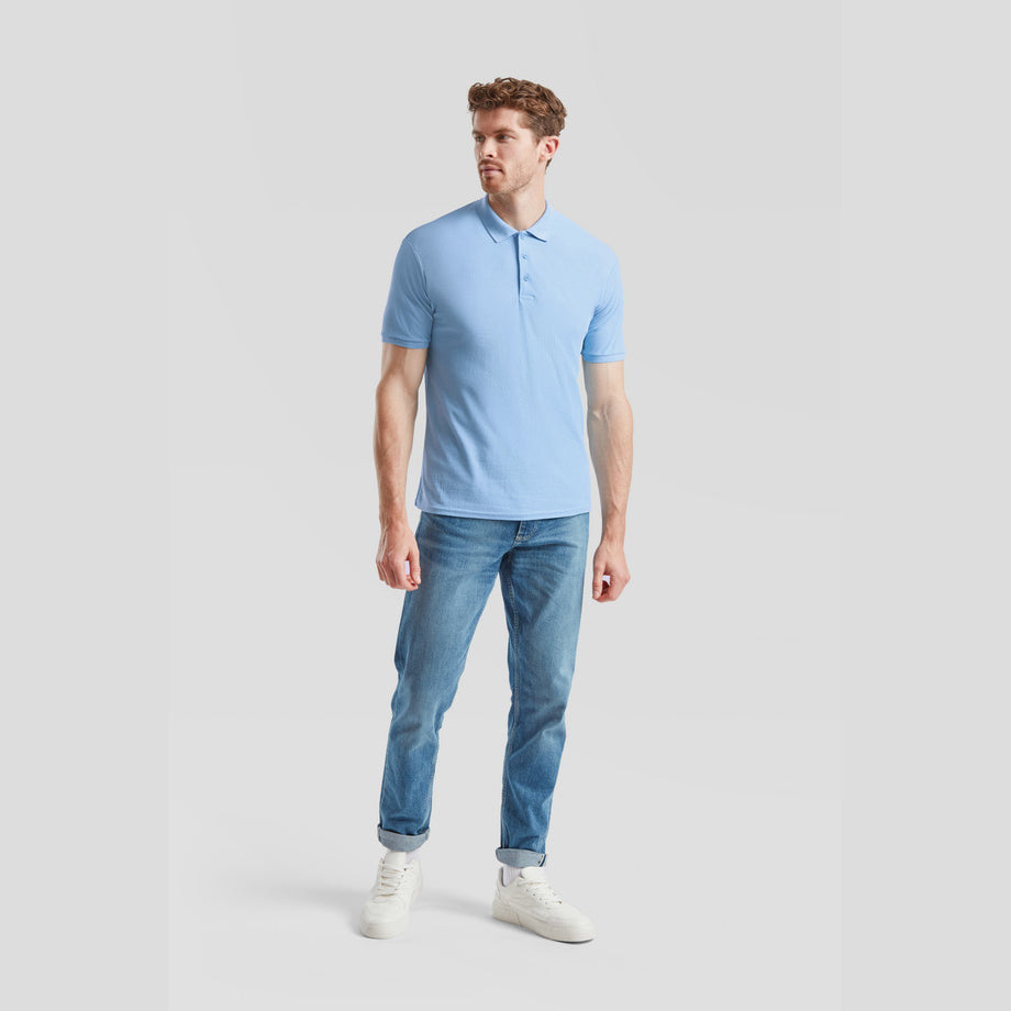 Fruit of the Loom - Piqué Polo - T-Shirt - Sky Blue