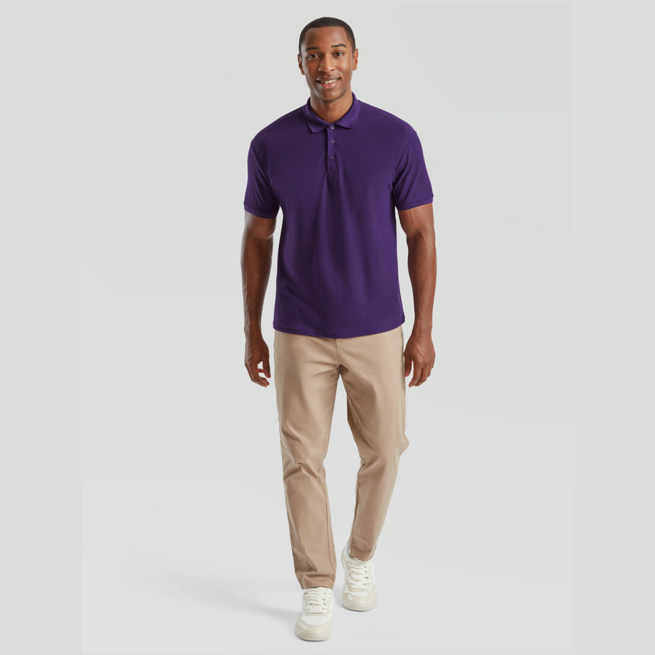 Fruit of the Loom - Piqué Polo - T-Shirt - Purple