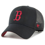 47 Brand Boston Red Sox Ballpack Trucker Snapback Black Red Sort Rød  B-BLMSH02GWP-BK