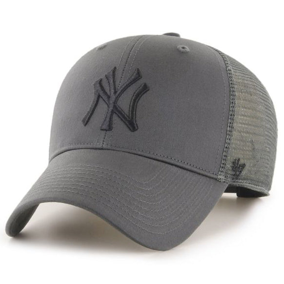 47 Brand MLB New York NY Yankees MVP Branson Trucker Snapback Charcoal Charcoal Mørkegrå B-BRANS17CTP-CCA