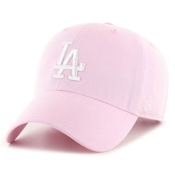 47 Brand MLB LA Dodgers Clean Up Adjustable Petal Pink White Lyserød Hvid B-RGW12GWSNL-PTA