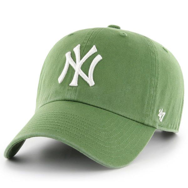 47 Brand NY Yankees Clean Up Adjustable Justerbar Fatigue Green White Grøn Hvid  B-RGW17GWSNL-FF